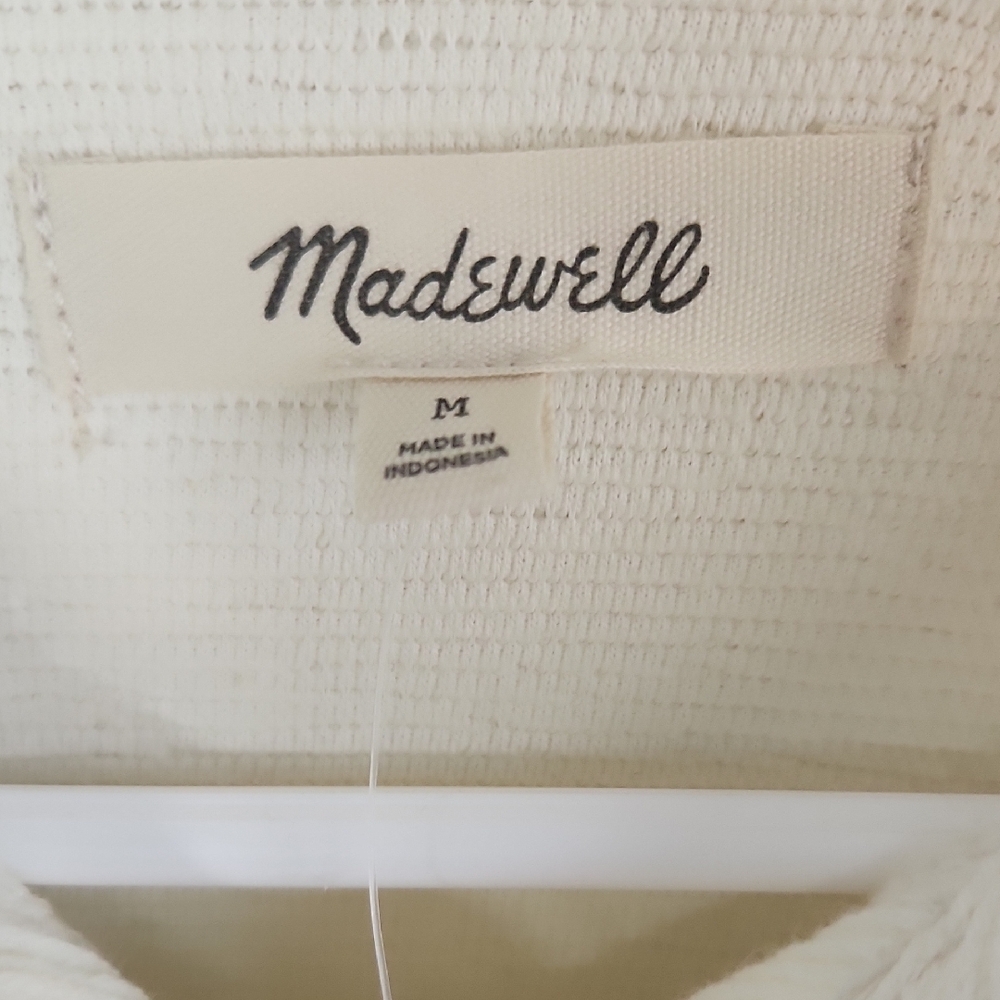 Madewell Jaquard Ottoman Polo Top - Picture 6 of 10